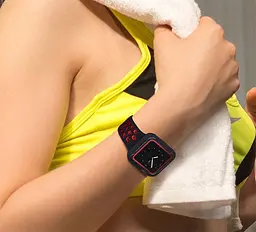 Силіконовий захисний корпус Primo для Apple Watch 40 мм Black/Red - мініатюра 4