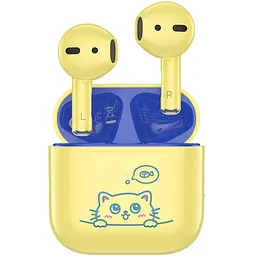 Бездротові навушники TWS Hoco EW112, вкладиші дитячі, BT5.4, 30mAh, 200mAh, 4h, yellow - мініатюра 2
