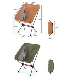 Туристичне розкладне крісло Naturehike YL08 NH20JJ027 (Зелене) - мініатюра 6
