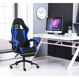 Геймерське крісло GT Racer чорне із синім (X-2324 Fabric Black/Blue) - мініатюра 6