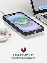 Силиконовый чехол с MagSafe для Apple iPhone 16 Plus, ICON2 MagCase, черный, противоударный, панель с мягкой подкладкой, защита всего корпуса, поддержка беспроводной зарядки, совместим с защитными стеклами и пленками, ArmorStandart (ARM78667) - мініатюра 9