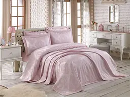 Покривало з наволочками Miray Pudra 240 x 260 см Gardines pbe0051047 - мініатюра 1