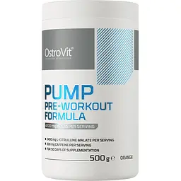 Передтренік OstroVit PUMP Pre-Workout Formula Orange 500 г