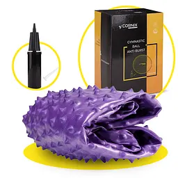 М'яч для фітнесу (фітбол) Cornix 55 см масажний Anti-Burst Violet XR-0468 - мініатюра 5