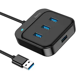 Hub адаптер Hoco Easy 4-in-1 converter HB31 (Usb to Usb3.0x4) L=0.2M - мініатюра 7