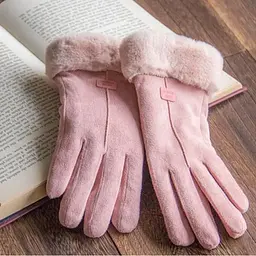 Рукавички жіночі теплі Friend Only Fashion Gloves рожеві - мініатюра 3