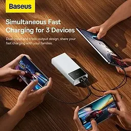 Портативна батарея Baseus Star-Lord Digital Display Fast Charge 20000 mAh 22.5W PPXJ080002 White - мініатюра 10