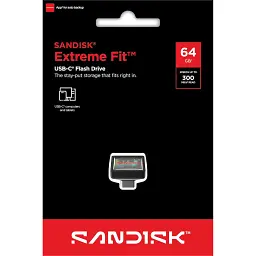 USB флеш накопичувач SanDisk 64GB Extreme Fit Black Type-C (SDCZ530-064G-G46) - мініатюра 3