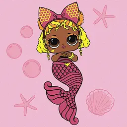 Набір для розпису по номерах для дітей 5+ L.O.L. Surprise! Mermaids Queen Bee, 40x40 см, КНО6265