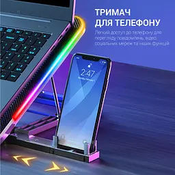 Охолоджувальна підставка для ноутбука GamePro Black (CP670) - мініатюра 4