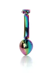 Анальна пробка - Jewellery Multicolour Curved Plug L - мініатюра 2