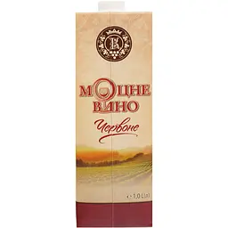 Вино КВЗ мОцне напівсолодке червоне 1 л 15 % - мініатюра 3