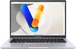 Ноутбук ASUS 14 Vivobook 14 X1405VA-LY767 FHD IPS/Intel i5-13420H/8GB/512SSD/Intel Graphics/DOS/Cool Silver (90NB10M1-M00ZC0)
