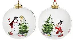 Набір керамічних куль "Сніговики", 4 штуки Bona 10х10х11,5 см dec0008436 - мініатюра 2