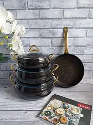 Набір посуду O.M.S. Collection 3039 Black 7 предметів - мініатюра 8