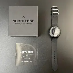 Наручний годинник чоловічий з компасом North Edge Desert 5BAR Чорний (3270) - мініатюра 4