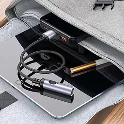Портативний прикурювач запальничка Hoco UA30 USB Black - мініатюра 5