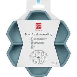 Миска собак та котів Waudog Silicone для повільного харчування 750 мл сіра - мініатюра 5