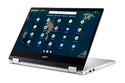 Ноутбук Acer Chromebook Spin CP314-1HN 14' FHD IPS, Intel C N4500, 8GB, F128GB, UMA, ChromeOS, сріблястий (NX.AZ3EU.001) - мініатюра 7