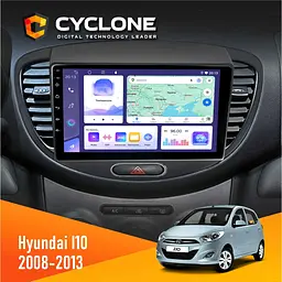 Штатна магнітола Hyundai i10 2008-2013 Cyclone C9-011 4x64, DSP Cyclone (НФ-00007003)