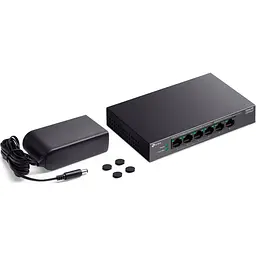 Комутатор TP-Link LiteWave LS106LP 6-Port Fast Ethernet PoE+ Black (LS106LP) - мініатюра 7