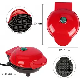 Електрична міні вафельниця з антипригарним покриттям 30 Вт Waffle Maker - мініатюра 7