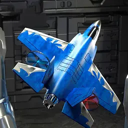 Літак на радіокеруванні SCHE HW39 F35 Fighter Blue - мініатюра 2