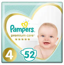 Підгузки Pampers Premium Care Maxi дитячі одноразові розмір 4 9–15 кг 52 шт (Pampers4Maxi52)