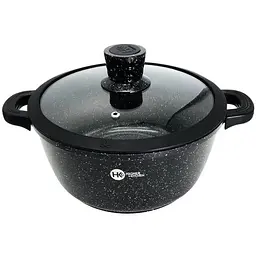 Набір каструль з антипригарним гранітним покриттям Higher Kitchen XPRO НК-324 чорний (42863-НК 324_2356) - мініатюра 6