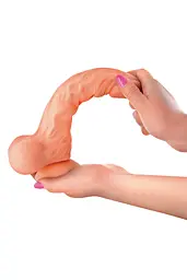 Фалоімітатор із рухомою крайньою плоттю Real Body — Real Brad, діаметр 4 см, TPE - мініатюра 4
