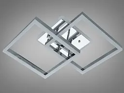 Стельова LED люстра пульт 64Вт хром 11 квадратів - мініатюра 5