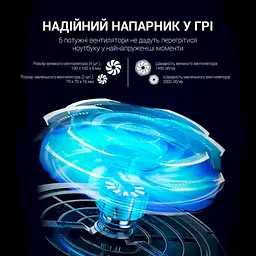 Охолоджувальна підставка для ноутбука GamePro Black (CP770) - мініатюра 5