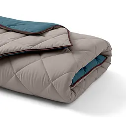Покривало Cosas TAUPE STONE CS6 200х220 см стьобане двостороннє на ліжко та диван (Blanket_84Quartz_68Sky_kt_100Chocolate_200x220) - мініатюра 2