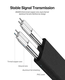 Кабель Ugreen Angled SATA 3 Data Cable 0.5m Black US217 (30797) - мініатюра 8