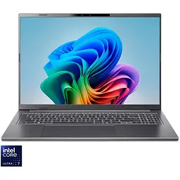 Ноутбук Acer Aspire 16 AI A16--70T8 Ultra 7 258V la 48GHz, +, 32GB LPDDR5X, 2TB, Arc, Без ОС