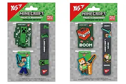 Набір магнітних закладок для книг Minecraft Boom ламіновані 3 шт. (708345)