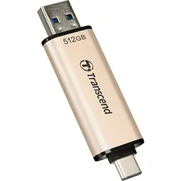 USB флеш накопичувач Transcend 512GB JetFlash 930C Gold-Black USB 3.2/Type-C (TS512GJF930C) - мініатюра 3