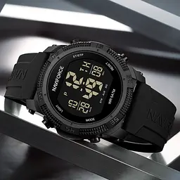 Наручний годинник чоловічий NaviForce Europe Armor Black 2 ремінці Чорний (3595) - мініатюра 5