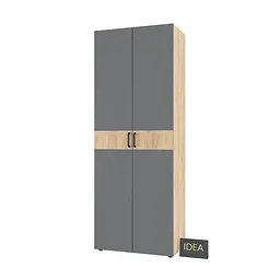 Шафа для одягу з однією штангою С-8.4 Дуб крафт/Асфальт Idea - мініатюра 3
