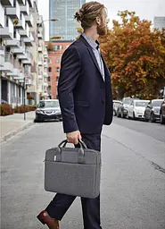 Сумка для ноутбука Wiwu Minimalist Pro Laptop Bag 14" Grey [91648] - мініатюра 6