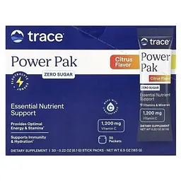 Електроліти Trace Power Pak без цукру цитрусовий смак 30 пакетів по 6.1 г