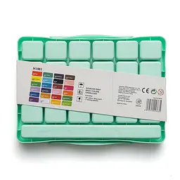 Набір гуашевих фарб Jelly Cup 24×30 мл зелений пластиковий пенал HIMI - мініатюра 4