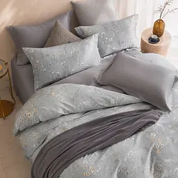 Набір наволочок Love You Silver 50×70+5 см тенсель 300TC 2 шт. сірий (ly65052) - мініатюра 6