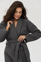 Халат Lotus Home - Waffle antrasit 2XL - мініатюра 3