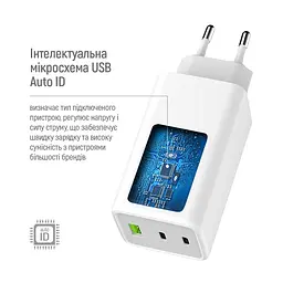 Мережевий зарядний пристрій ColorWay GaN Mini 100W PD Port PPS USB (USB-2C1A) Білий (CW-CHS061PD-WT) - мініатюра 9