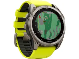 Спортивний годинник Garmin Fenix 8 47mm Solar Sapphire Titanium w. Amp Yellow/Graphite Silicone Band (010-02906-20/21)