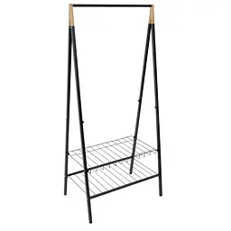 Стійка для одягу Casa Si Garment Rack Bamboo Black (CS92308W04) - мініатюра 2