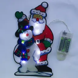 Новорічна LED декорація Devilon Дід Мороз і Сніговик 25х13.5 см (640348) - мініатюра 2