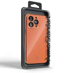 Чехол-накладка для Apple iPhone 15 Pro Max, Replica MagSafe, оранжевый, противоударный защитный чехол с магнитным кольцом MagSafe, защита всего корпуса, TPU+PC, зеркальный, выступающий бортик вокруг экрана, ArmorStandart (ARM76240) - мініатюра 5