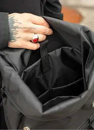 Чоловічий рюкзак Sambag RollTop ZARD чорний тканевий 41 х 30 х 16 см (24238065m) - мініатюра 8